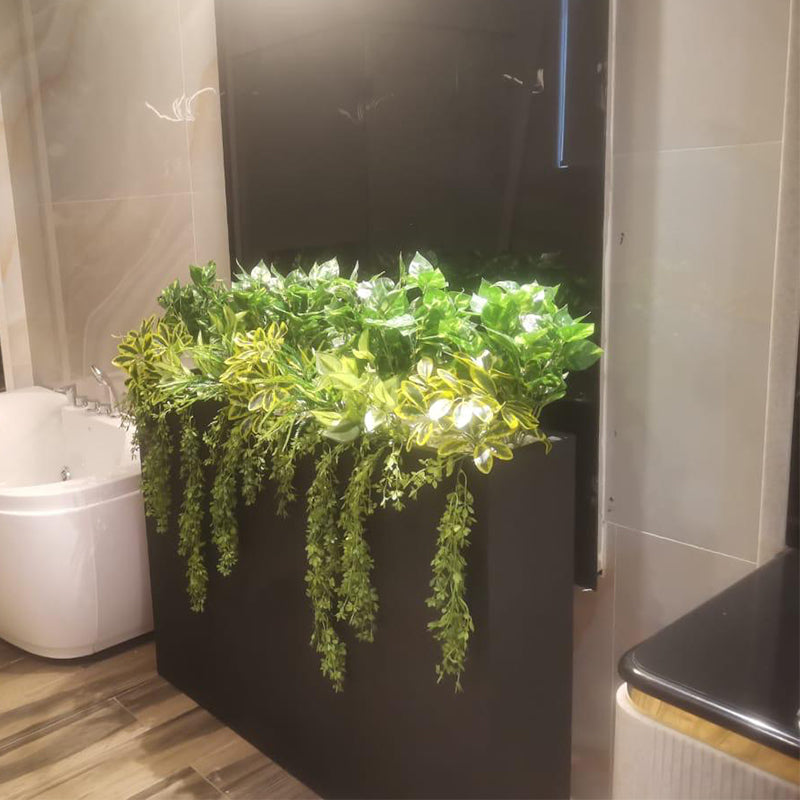 Wall-Mounted Black Fiber Planter