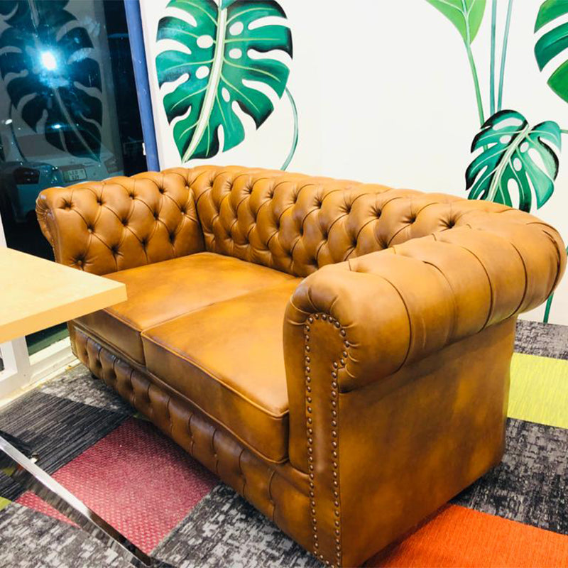 Regal Chesterfield Leatherette Sofa