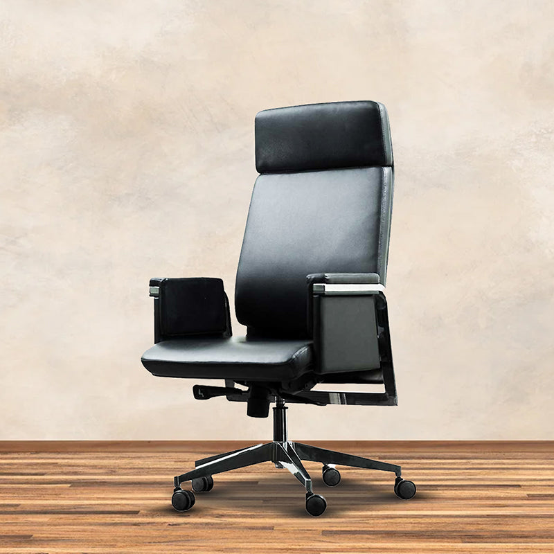 Executive High-Back Leather Office Chair