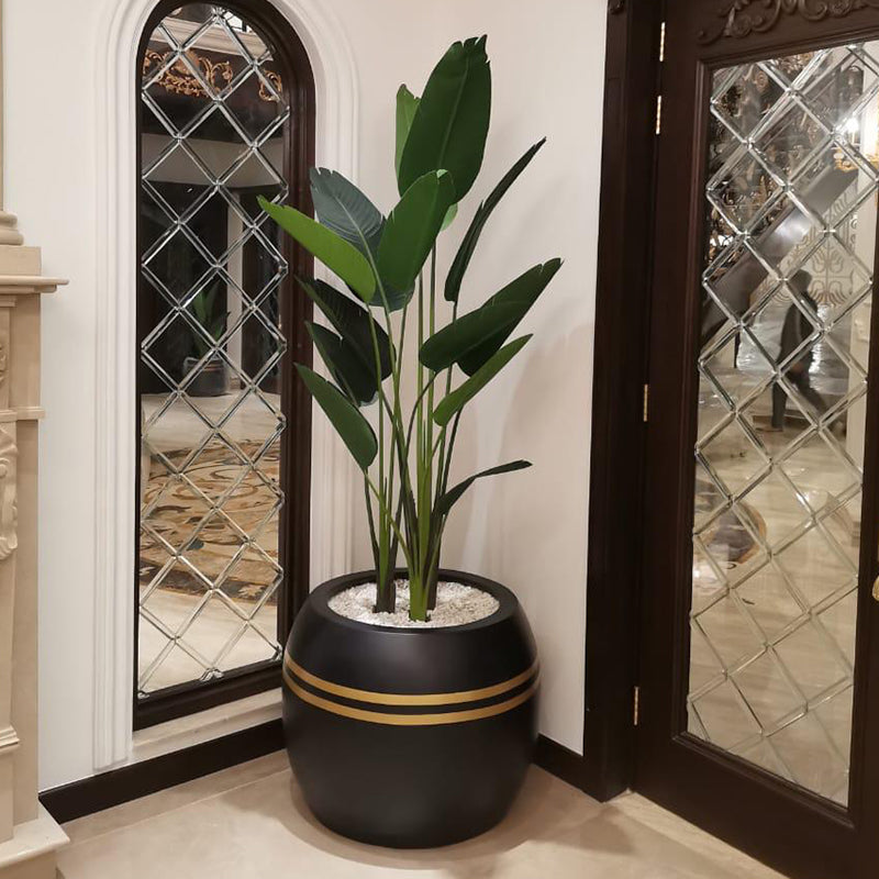Luxury Round Fiber Planter Pot