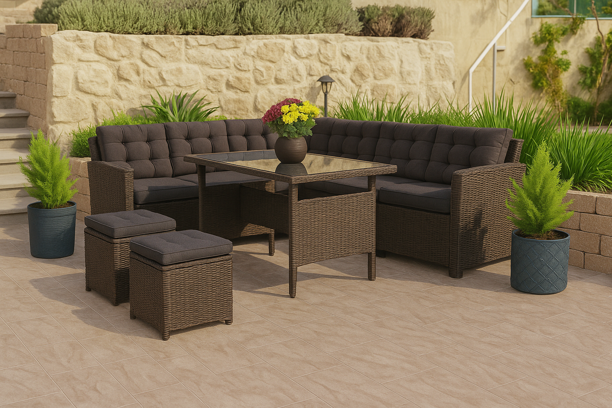 Urban Retreat Rattan Sectional Set
